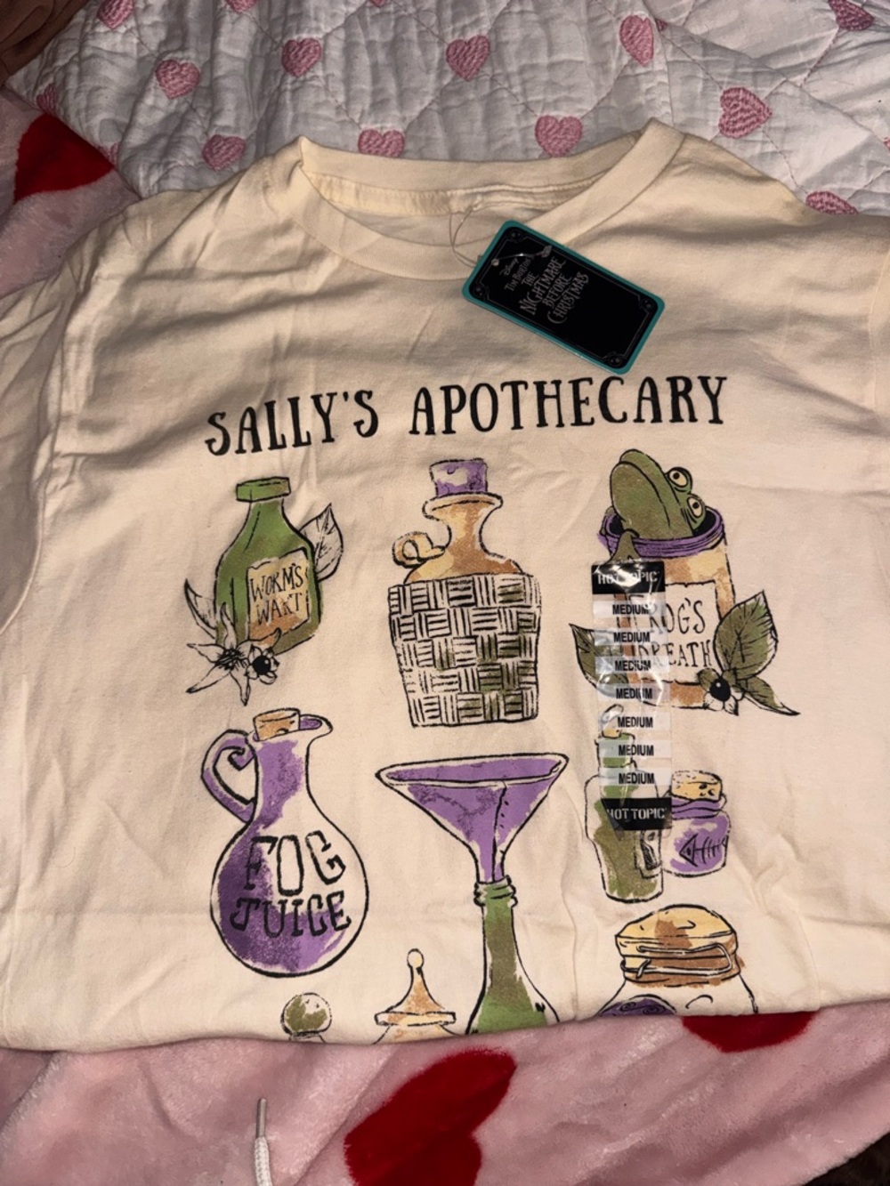 Disney The Nightmare Before Christmas Cream Tee with Purple Accent